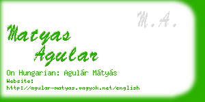 matyas agular business card